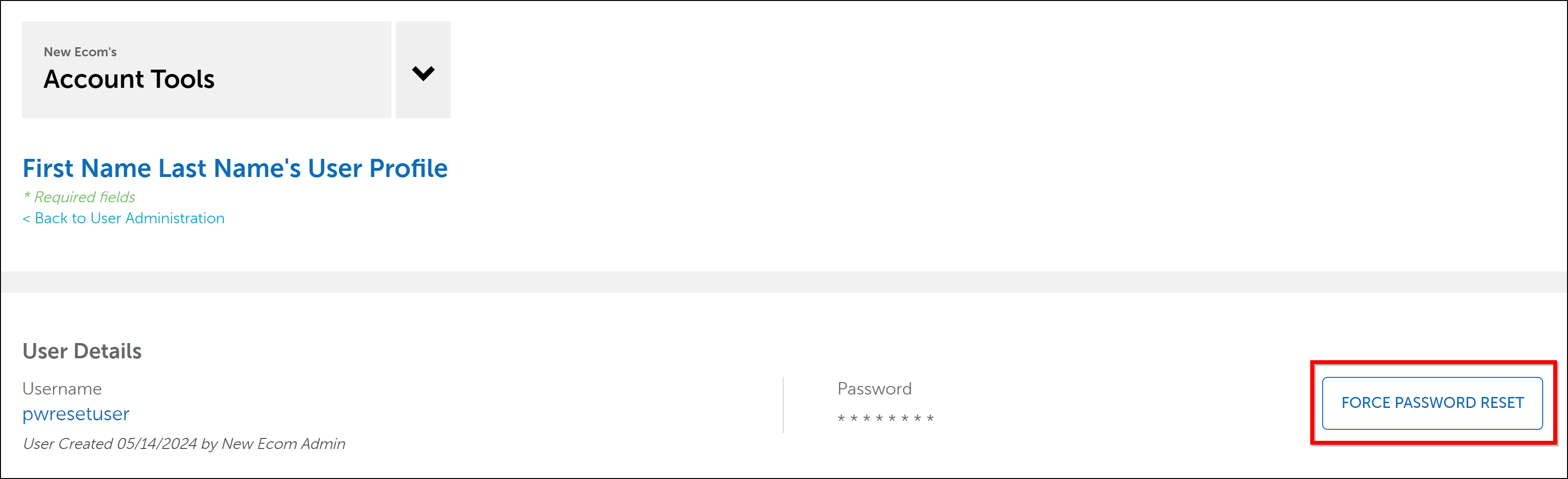 How to Reset a Password for a User or Shared Users