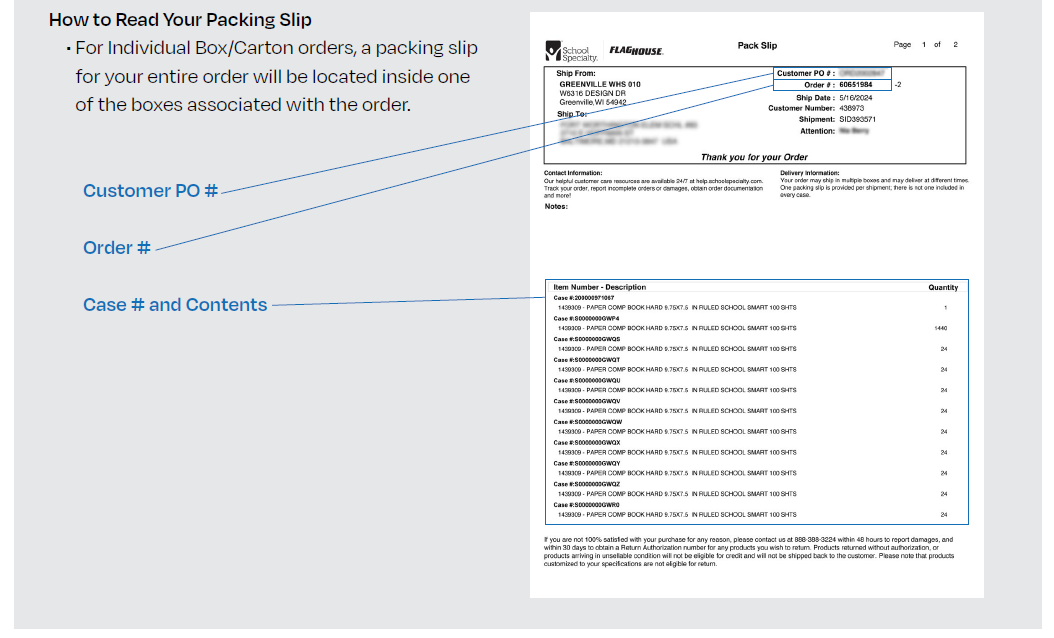 Quick Instructions: Receiving Your Shipment