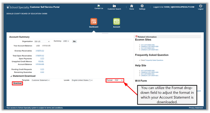 How to Obtain a Copy of an Account Statement on the Payment Portal
